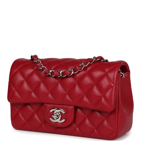 chanel mini 8 red caviar